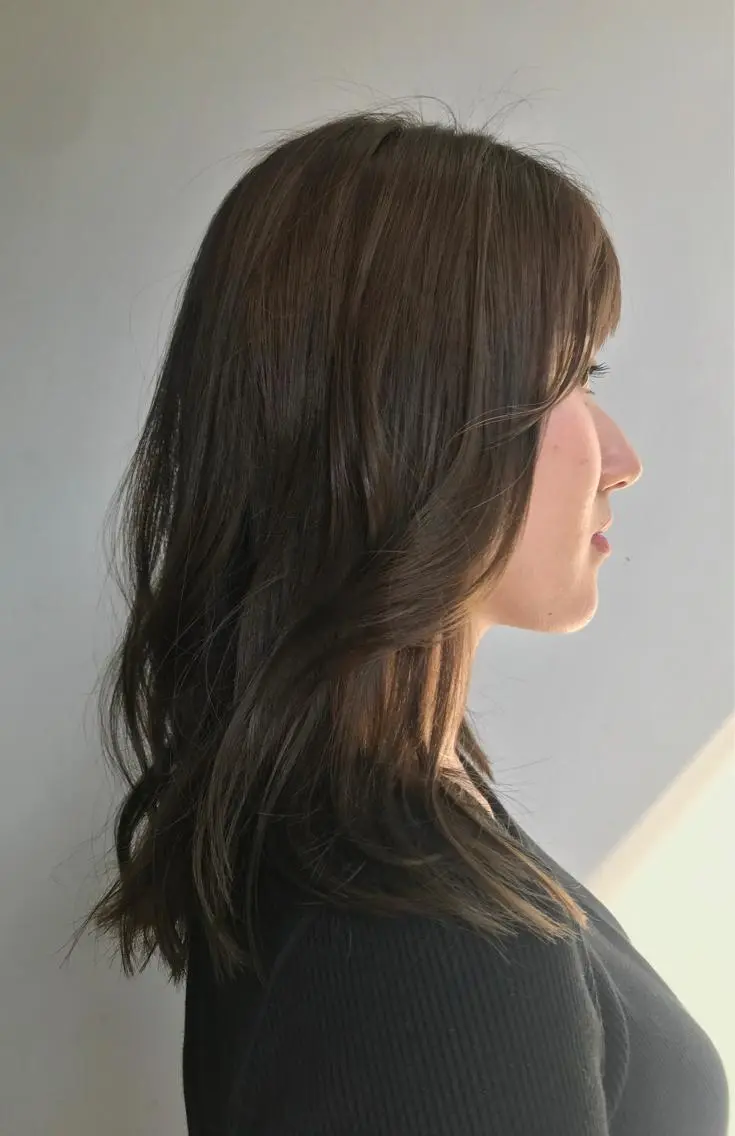 セミロング カラー アッシュ ベージュカラー 透明感カラー イルミナカラー オリーブベージュ 🍃YURI 🍃のヘアスタイル