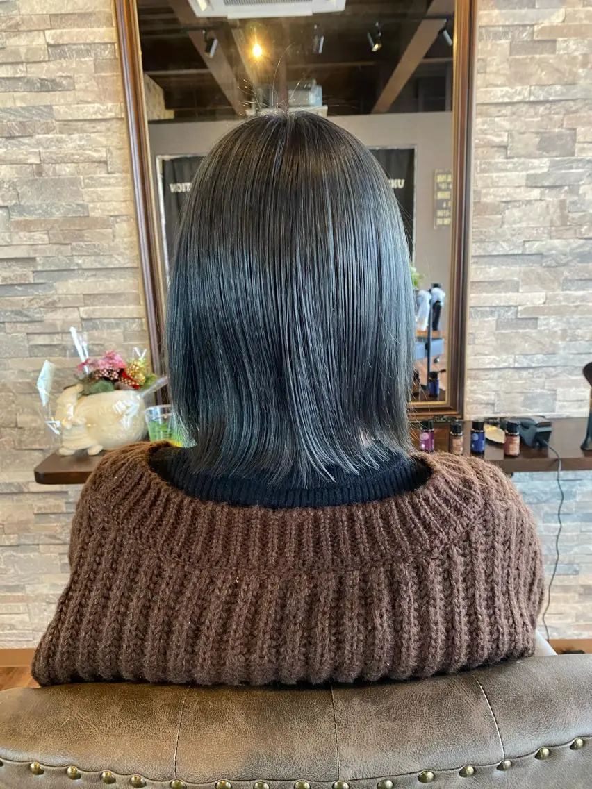 ミディアム ヘアカラー 藏本 剛史のヘアスタイル