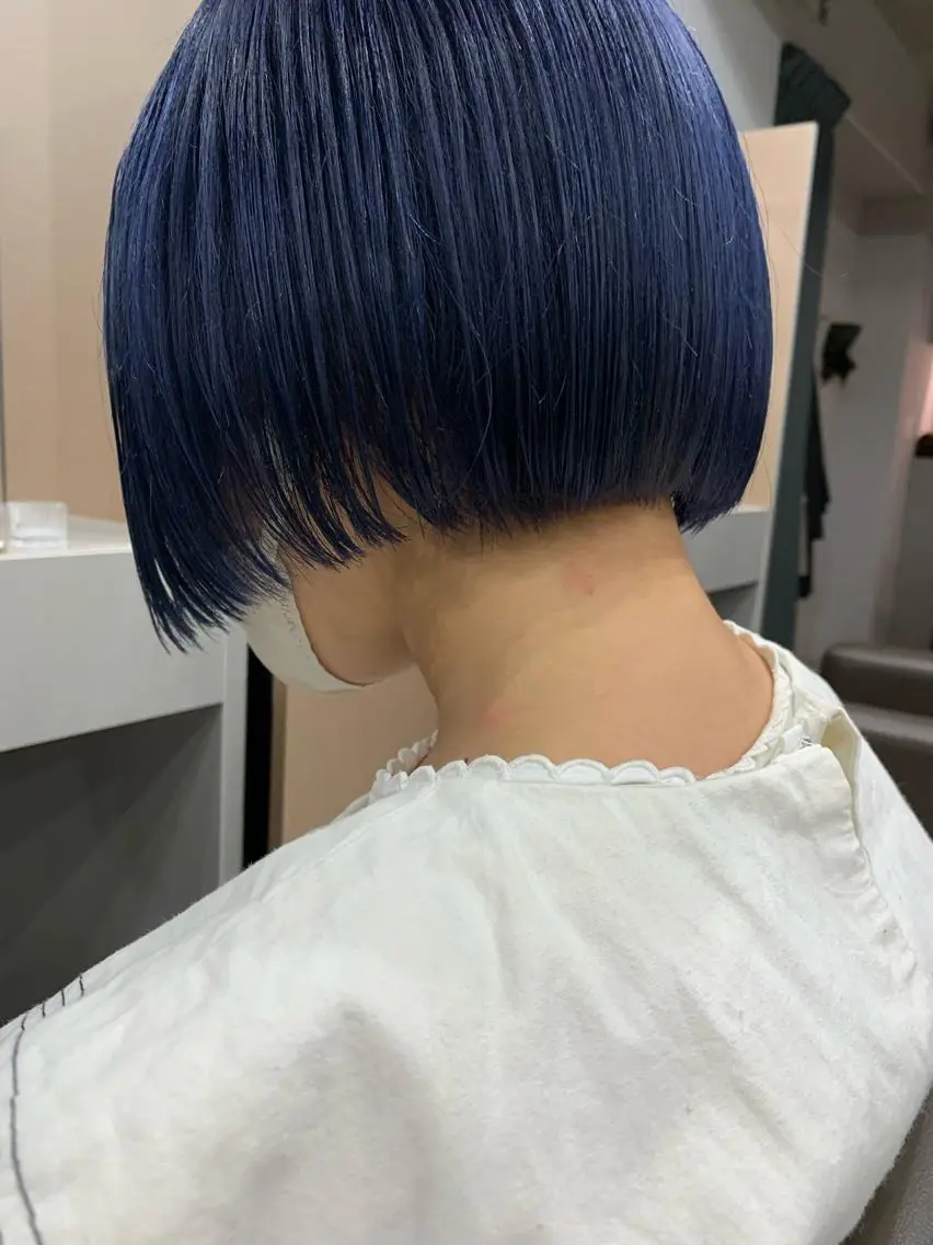 ショート カラー ボブパーマコテ巻き風 パーマNo1深江秀平のヘアスタイル
