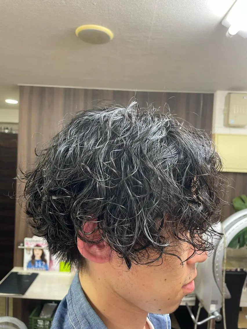 パーマ メンズ カット パーマ 川口 泰征のヘアスタイル