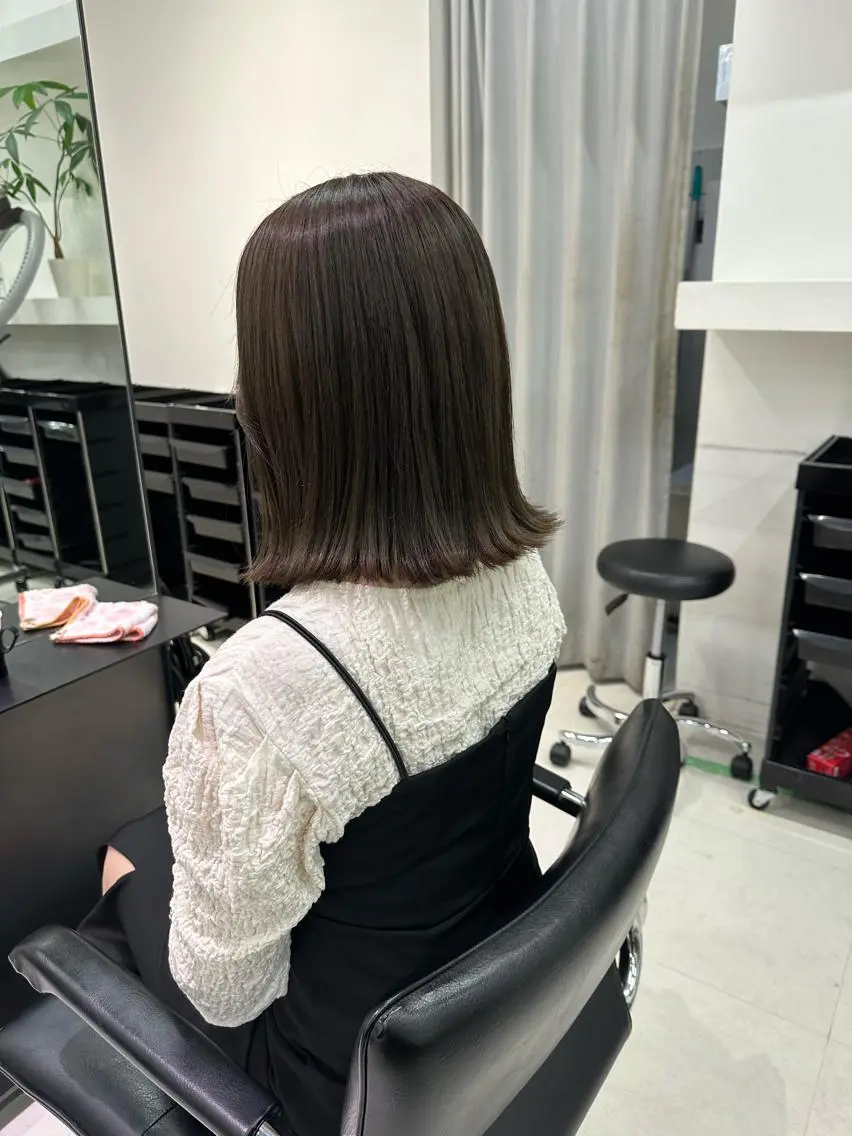 ミディアム カラー キッズ カット ヘアカラー トリートメント オトナヘア🌸 harukaのヘアスタイル