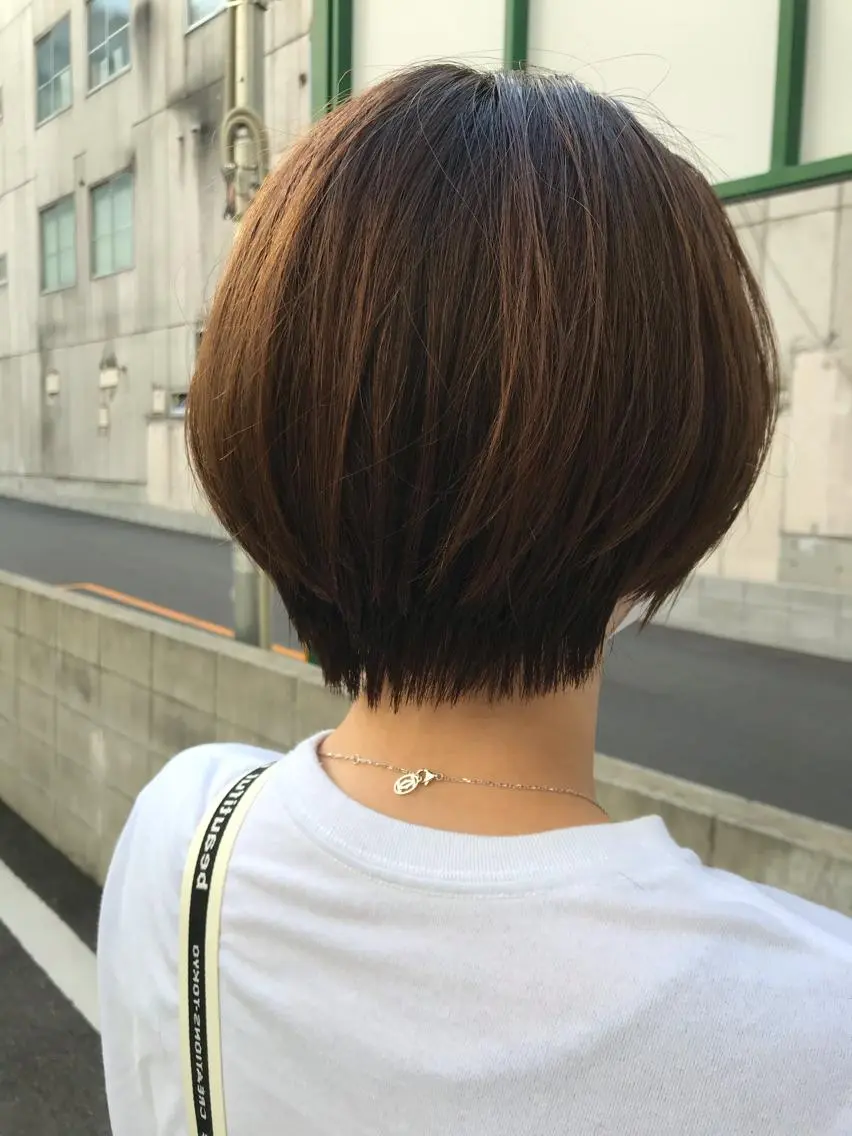 ショート カット ヘアカラー 縮毛矯正 トリートメント ayane⭐️ボブ・ ショート・パーマのヘアスタイル