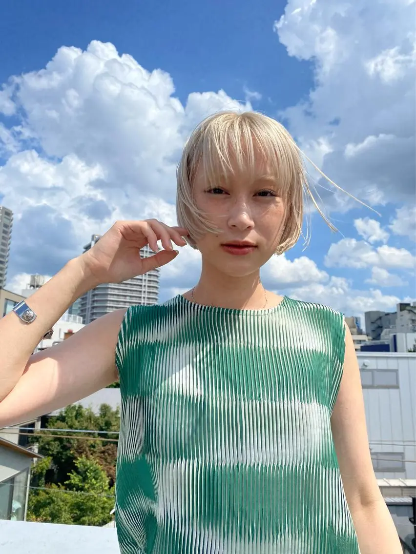 ショート カラー カット ヘアカラー トリートメント 朝が楽になるパーマ /ミリヤのヘアスタイル