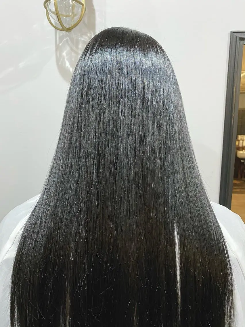 ロング カラー ブリーチ ダークグレー ダークグレージュ グレージュ ブリーチなしカラー ヘアカラー SHIAN 八王子 🦋小林 美羅🦋のヘアスタイル