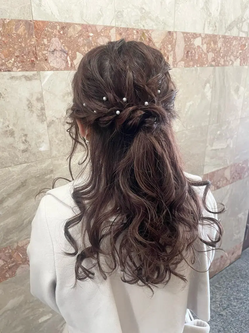 ロング カラー ヘアアレンジ コトミ【メンズ】 【曲がる縮毛矯正】のヘアスタイル