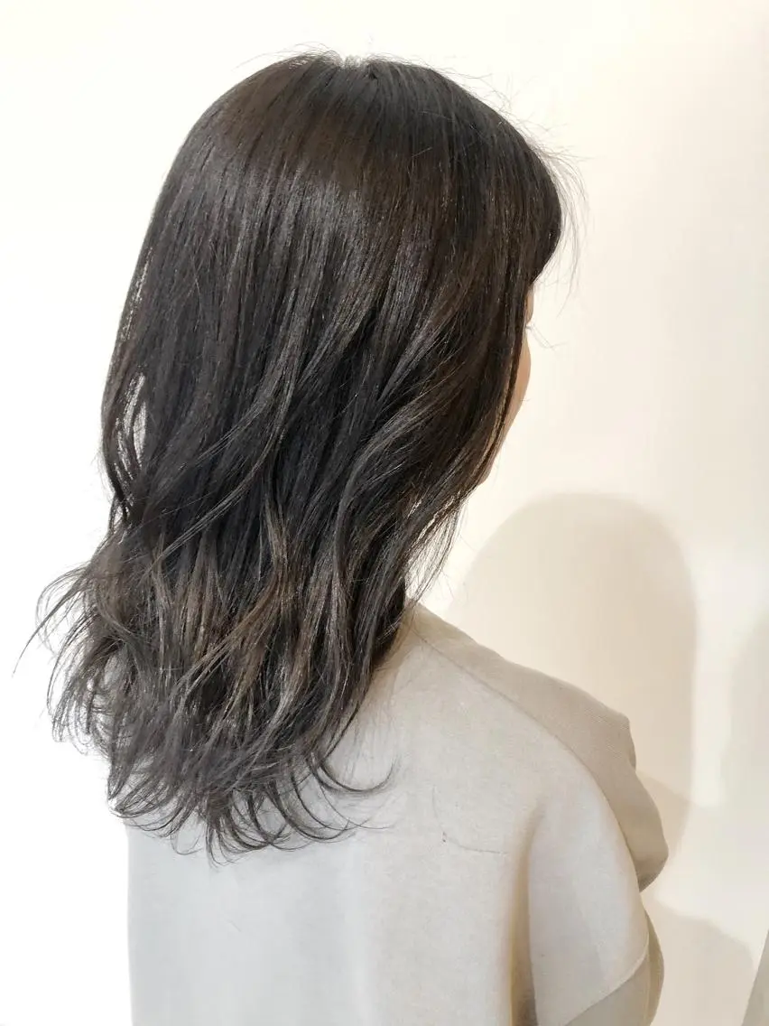 セミロング セミロングパーマ アッシュ ボブ エクステ 外国人風カラー カット ヘアカラー 夜23時まで予約🉑 reverieあきらのヘアスタイル