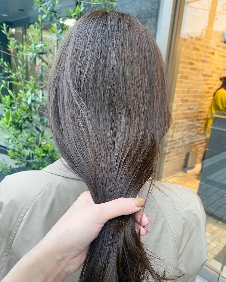 ロング カラー カット ヘアカラー トリートメント ✴︎まえた さやか✴︎のヘアスタイル