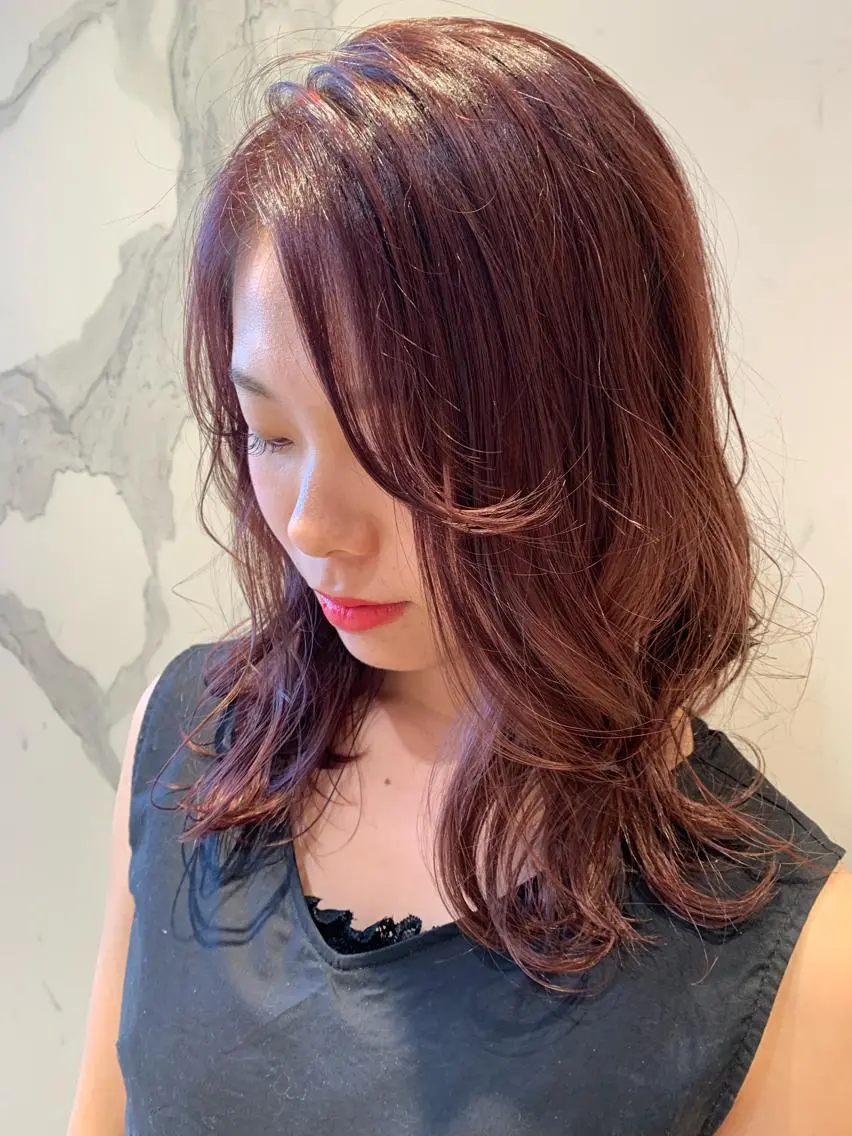 カラー ボルドーカラー 髪質改善🐬🫧 kaeのヘアスタイル