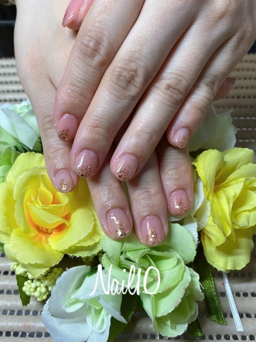 ネイル ラメ(グリッター) ラメグラデーション ハンドネイル Nail10 Kakoのネイルデザイン