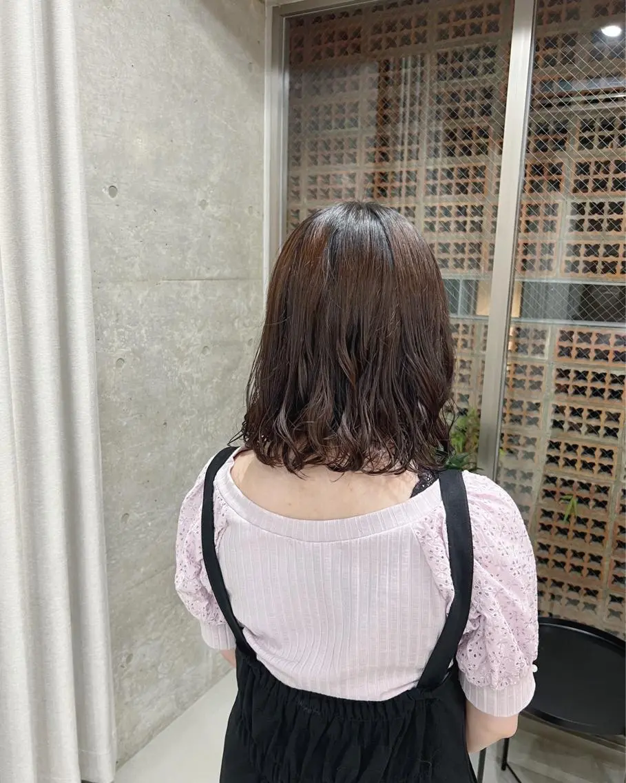 パーマ カット パーマ トリートメント ボブパーマコテ巻き風 パーマNo1深江秀平のヘアスタイル