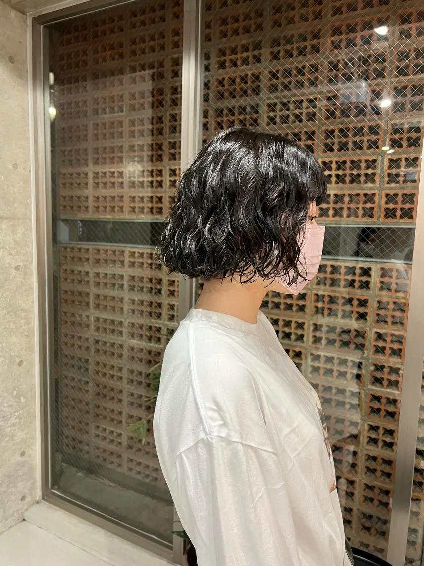 パーマ ボブパーマコテ巻き風 パーマNo1深江秀平のヘアスタイル