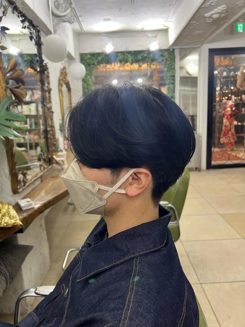 メンズ センターパート メンズパーマ カット パーマ 野崎 海翔のヘアスタイル