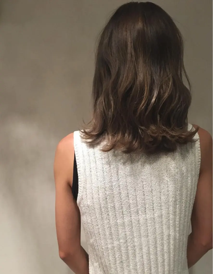 ミディアム カラー カラーモデル募集中 美容室ハピスのヘアスタイル