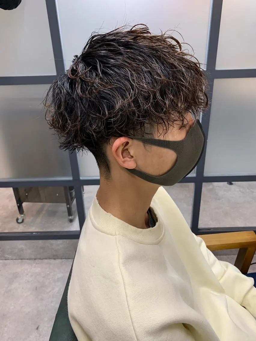 ショート パーマ メンズ カット パーマ 【S.BROOM】 店長　西川徹のヘアスタイル