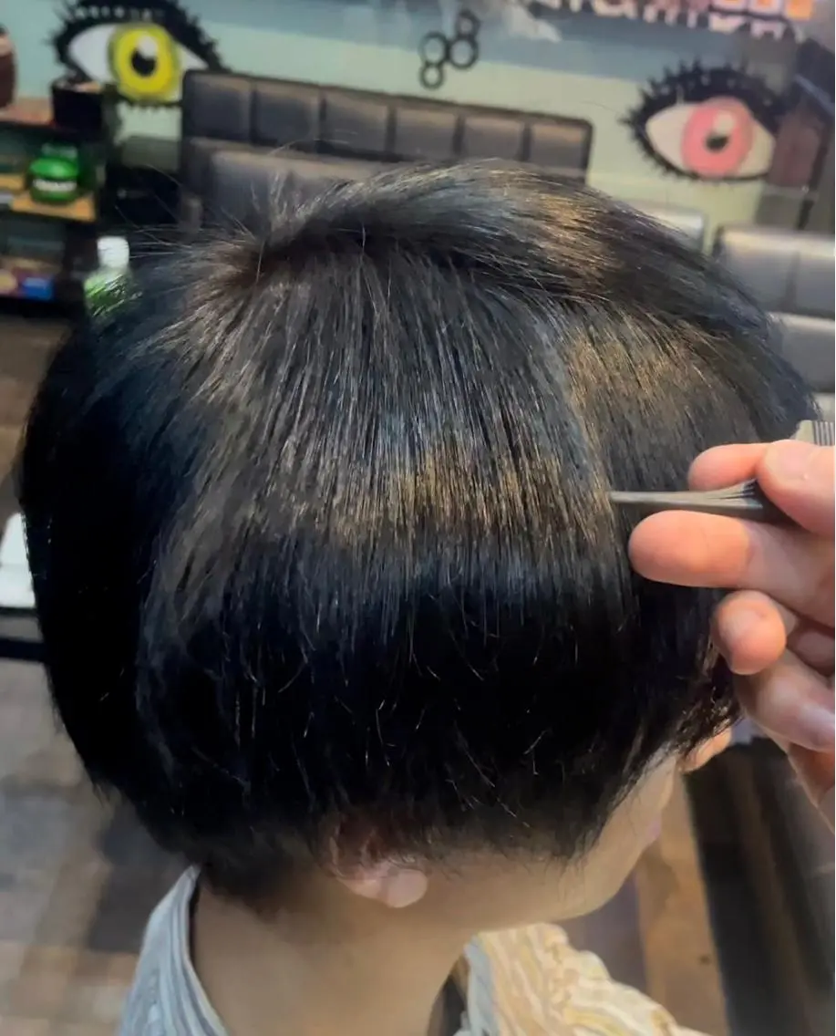 ショート カラー メンズ 🧸赤み消し🐾 ラベンダ/ミルクティのヘアスタイル