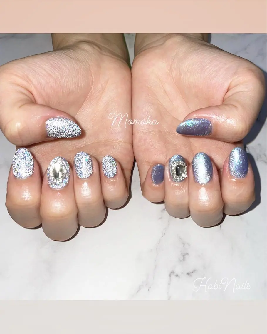 ネイル フラッシュネイル マグネットネイル Momo nailsalonのネイルデザイン