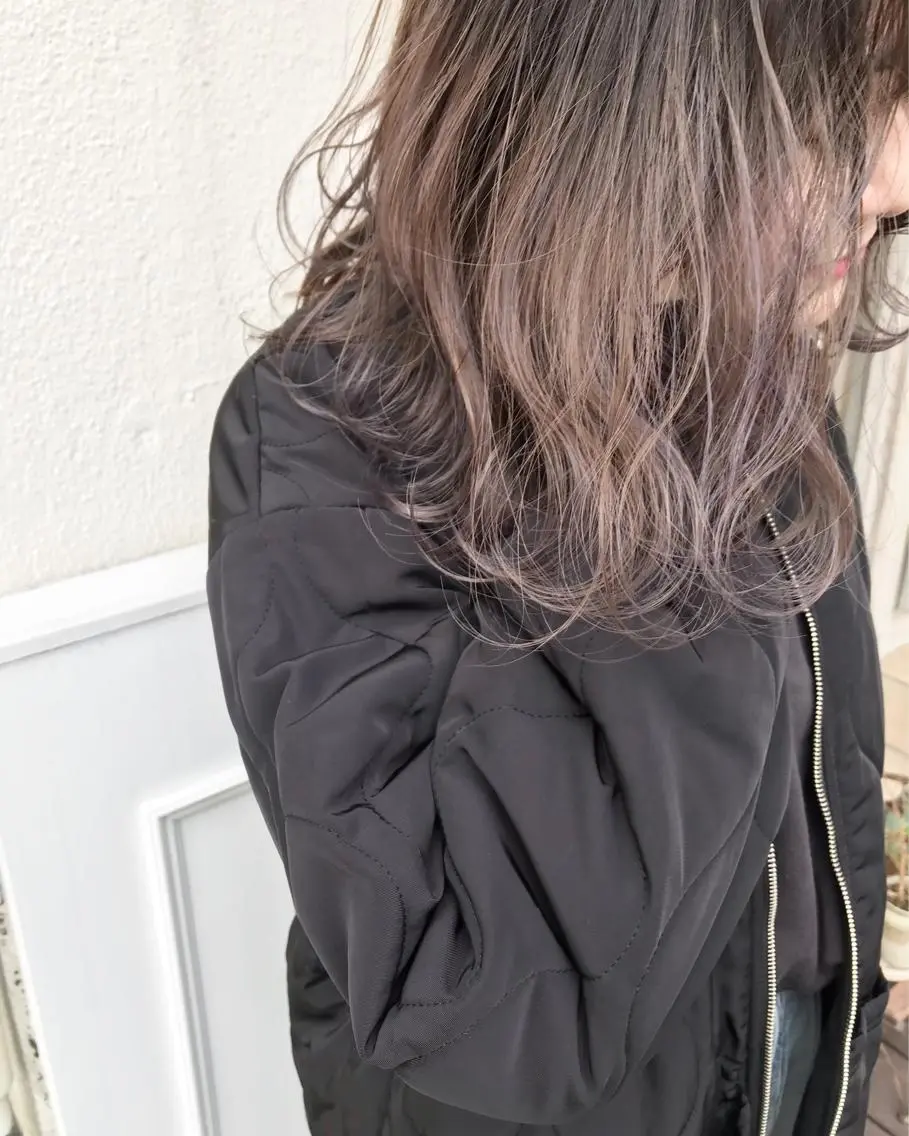 ミディアム ハイライト ヘアカラー Musiiik hairのヘアスタイル