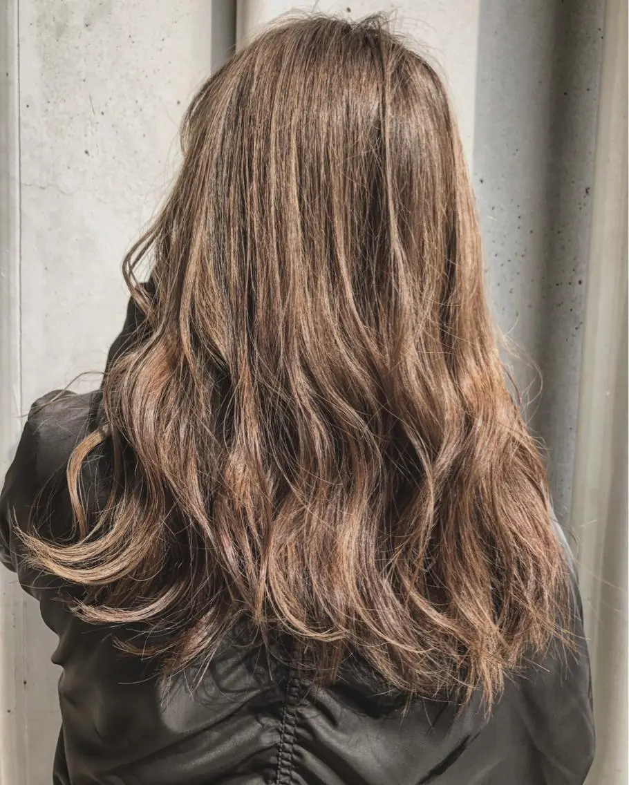 セミロング カラー イルミナカラー カット ヘアカラー 髪質改善/イルミナ/ 城崎のヘアスタイル