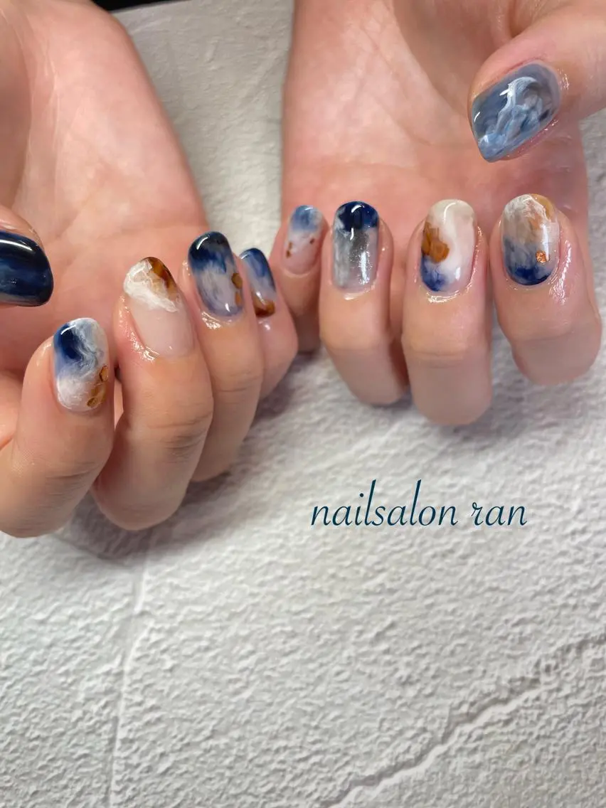 ネイル ニュアンスネイル ハンドネイル ハンドケア nailsalon ranのネイルデザイン