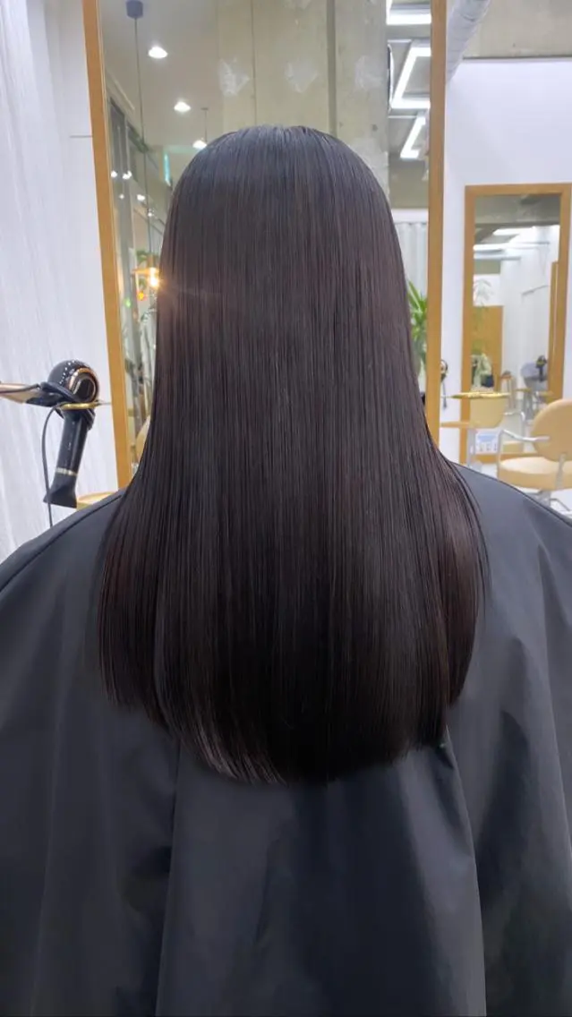 ロング パーマ 髪質改善 KVELL ユナのヘアスタイル