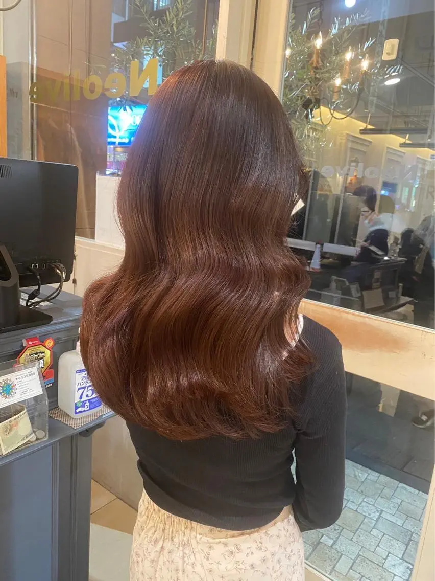 セミロング 韓国ヘアー🇰🇷 MIWAのヘアスタイル