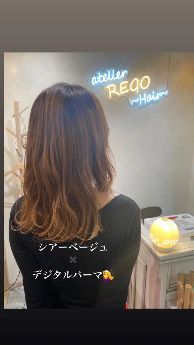 セミロング セミロングパーマ REGO Hair &eye salonのヘアスタイル