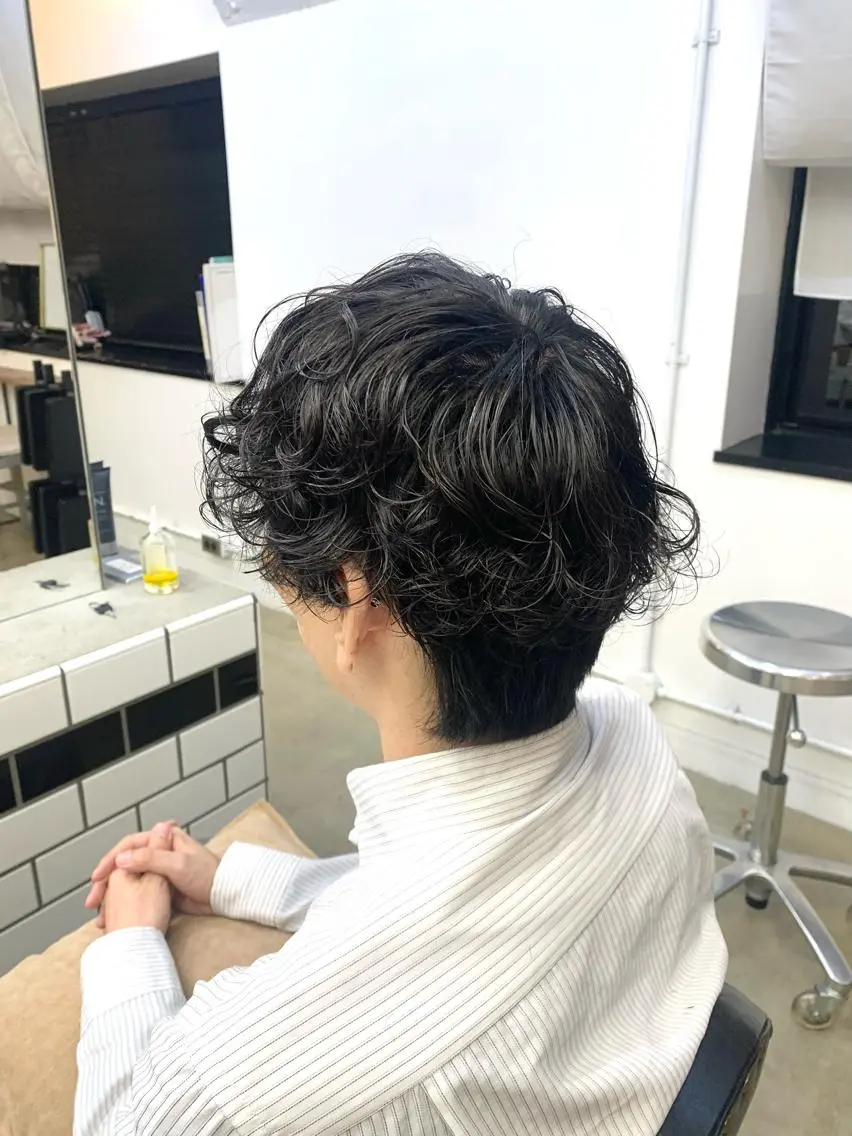パーマ メンズ 🌷ラベンダーピンク 顔まわり🌷ねいろのヘアスタイル