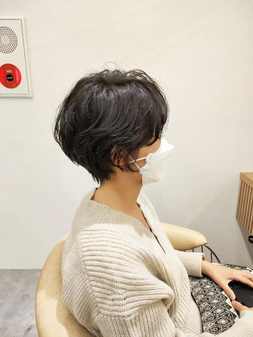 ショート パーマ ショートヘア 【似合わせ・レイヤー ・パーマ】海気のヘアスタイル