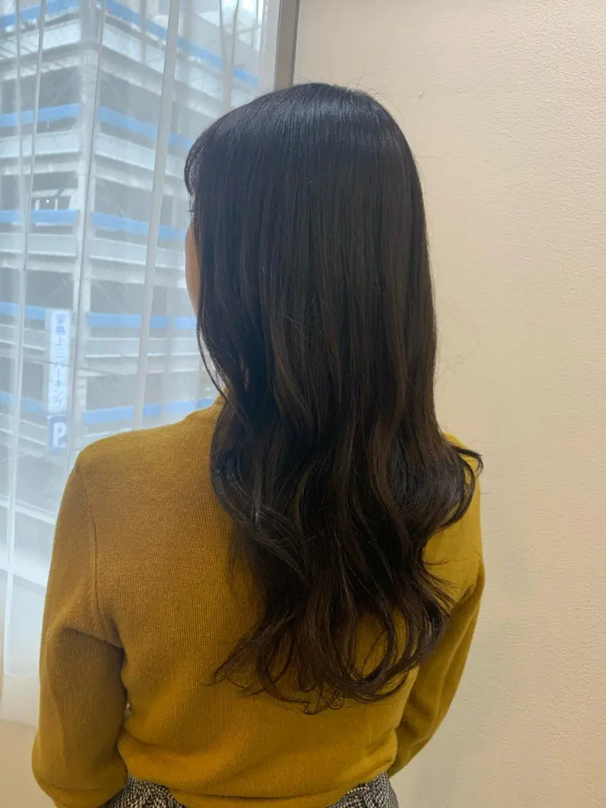 ロング カラー ヨシンモリ 韓国風ヘア レイヤーカット 韓国🇰🇷髪質改善 Chisaki치사키のヘアスタイル