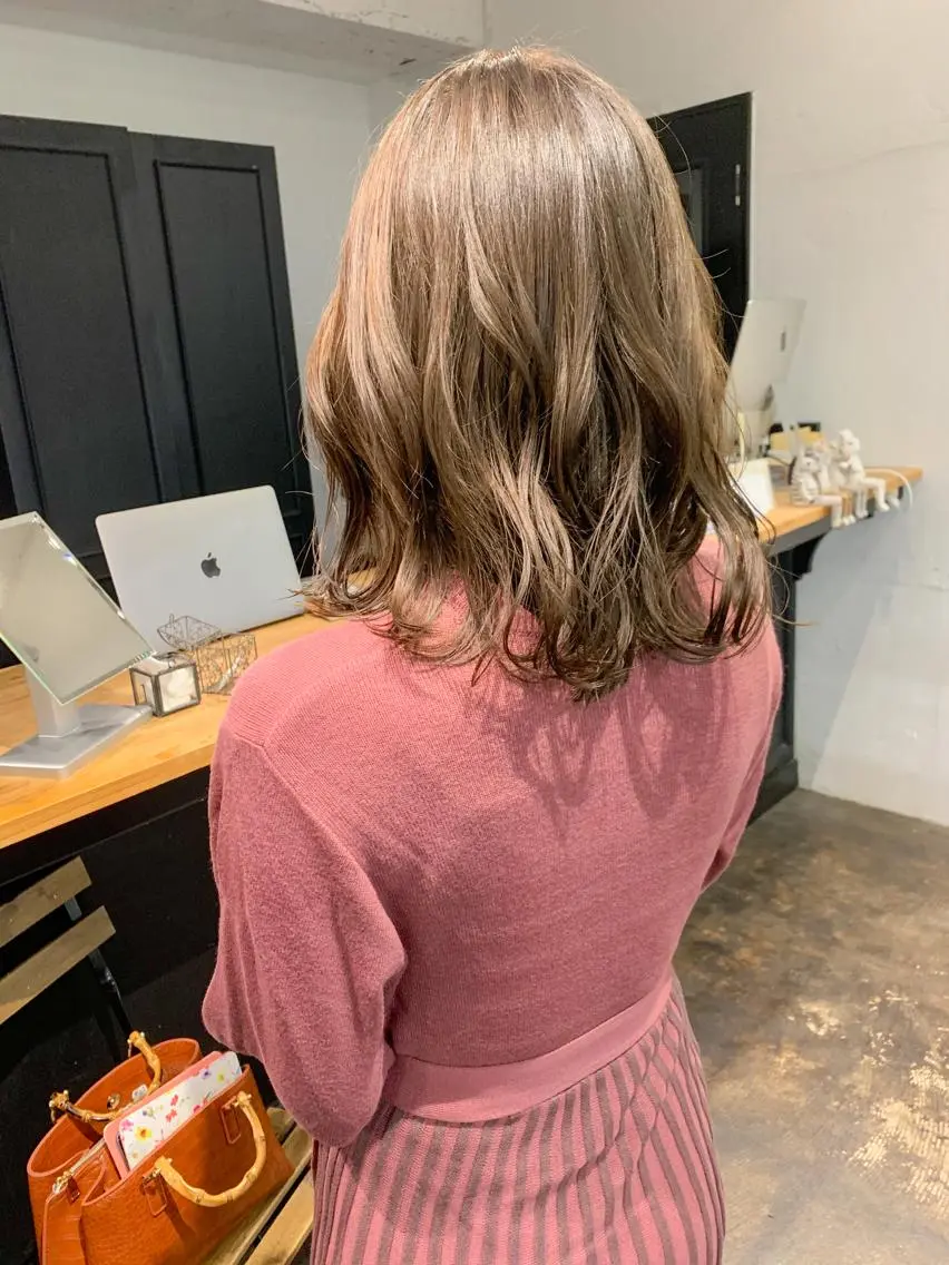 ミディアム カラー メンズパーマ メンズ特化ryoのヘアスタイル