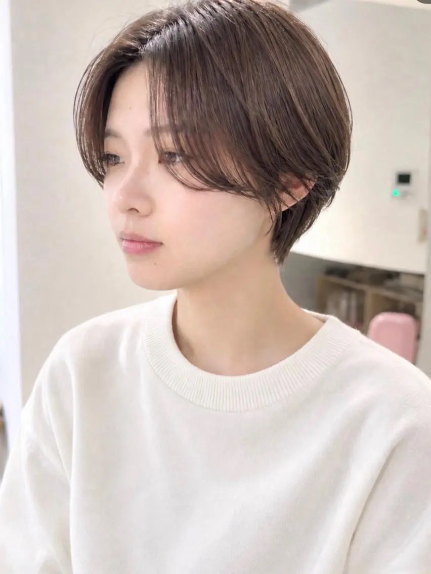 ショート カラー 丸みショート ブラウンカラー グレージュ 似合わせカット ショートヘア カット ヘアカラー 骨格診断で絶対可愛い ✨丸みショート✨凌弥のヘアスタイル