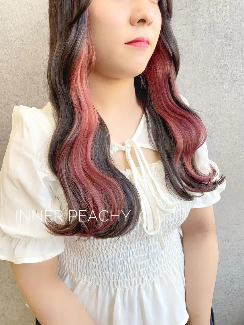 ロング カラー ブリーチ ケアブリーチ 髪質改善 ヨシンモリ 韓国風ヘア YUKA🐻❄️ 🎀当日予約ok/のヘアスタイル