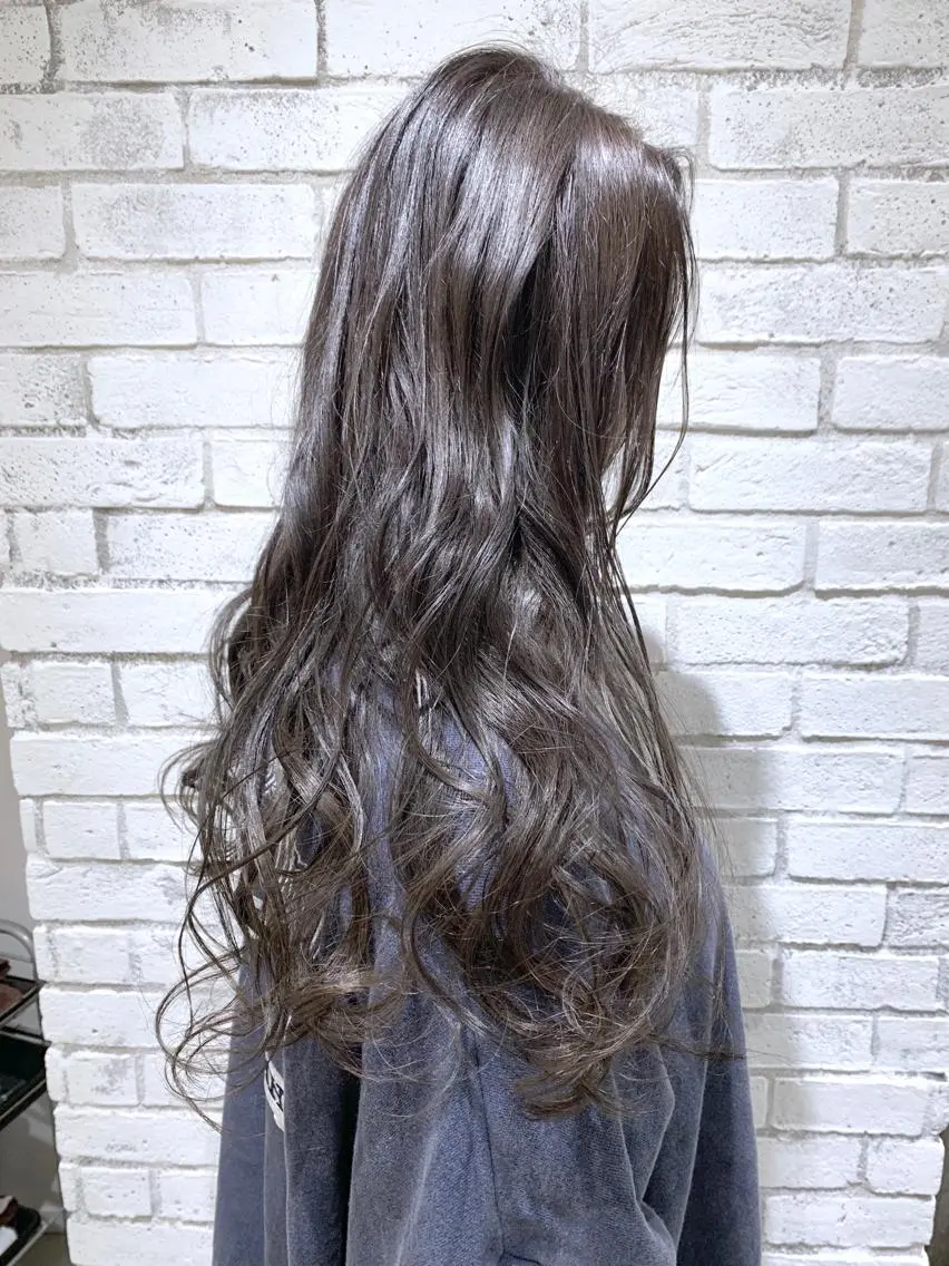 ロング カラー パーマ ヘアアレンジ アディクシーカラー グレージュ ヘアカラー トリートメント 縮毛矯正/美髪 髪質改善/石田幸輔のヘアスタイル