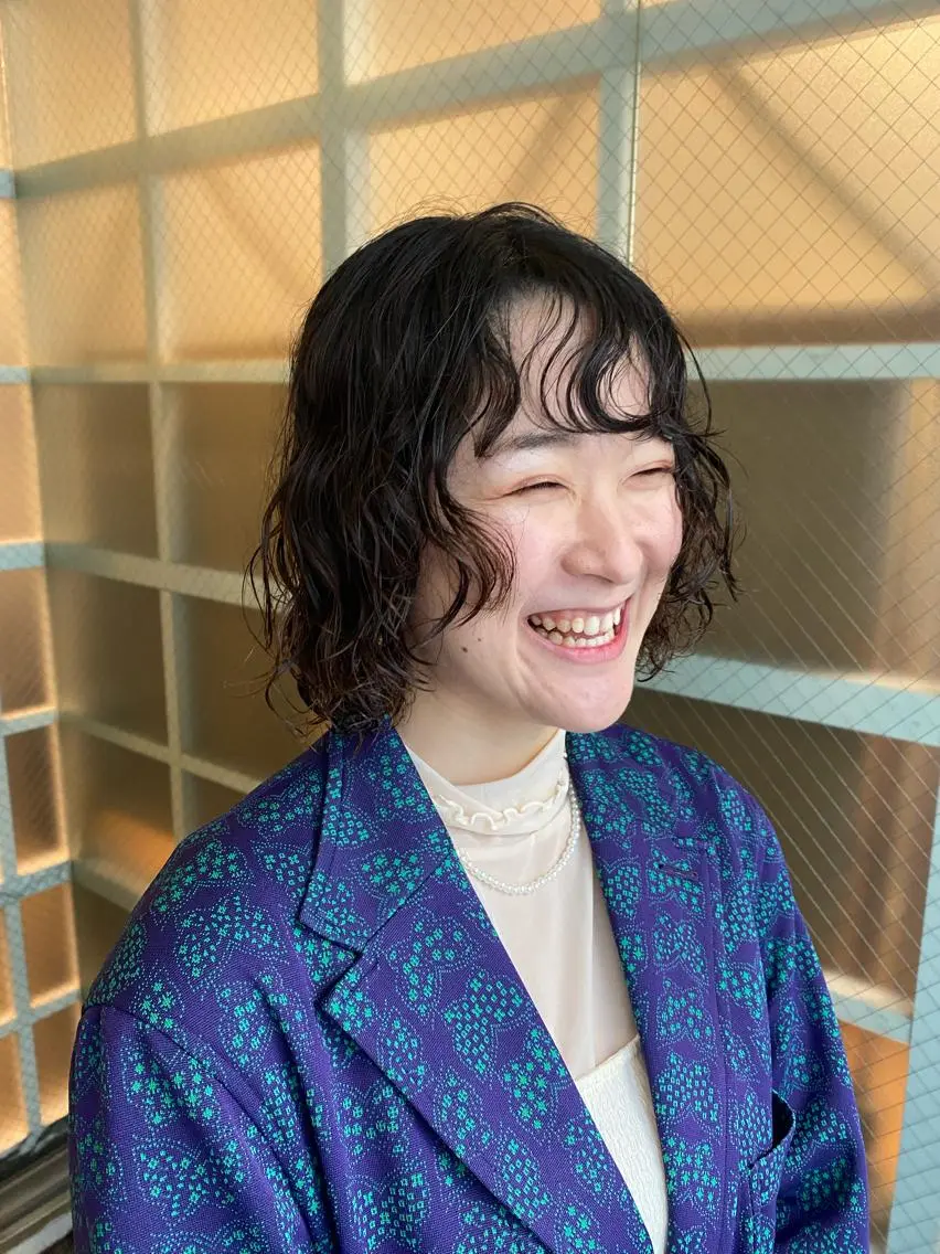ミディアム パーマ ミディアムパーマ ニュアンスパーマ 🌸透明感艶 カラー🌸Yuukiのヘアスタイル