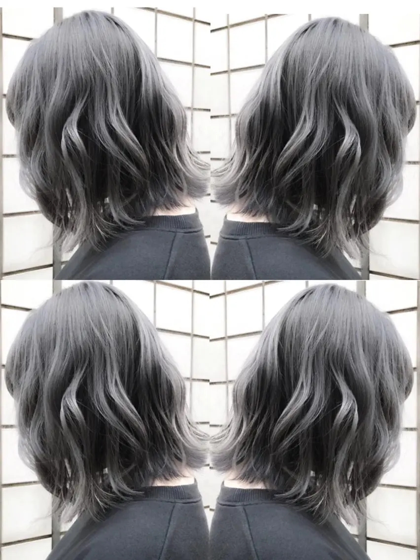 セミロング カラー ブリーチ 透明感カラー/ レイヤー　YUKAのヘアスタイル