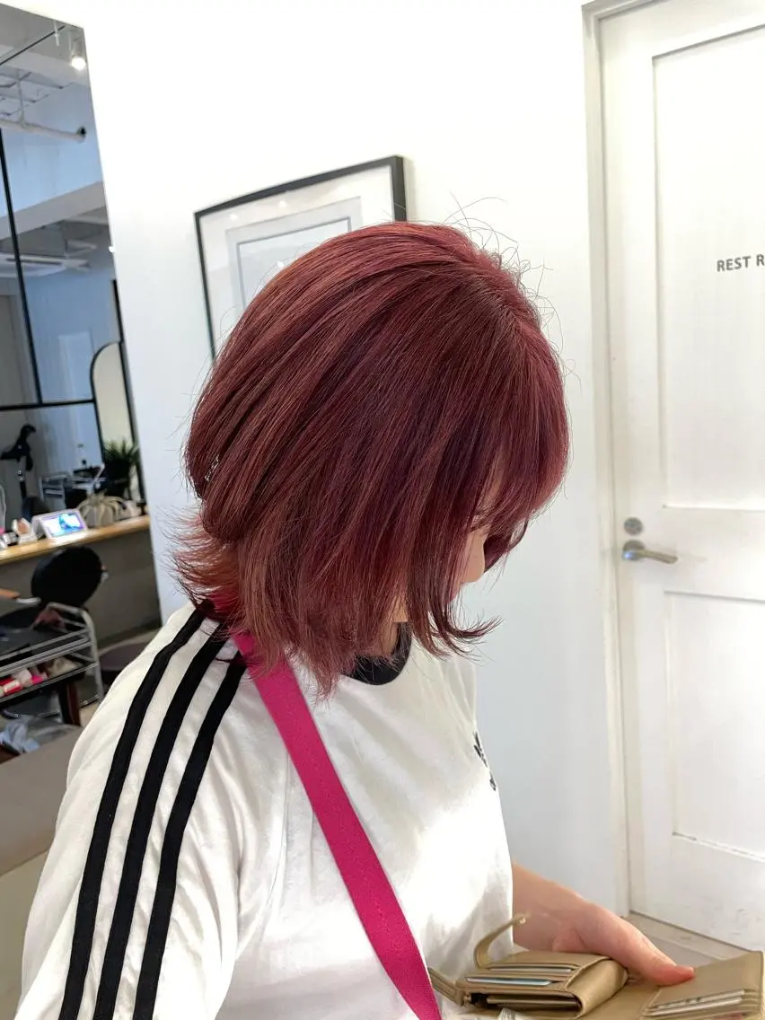 セミロング カラー 💘韓国レイヤー上 品カラーruru💘のヘアスタイル