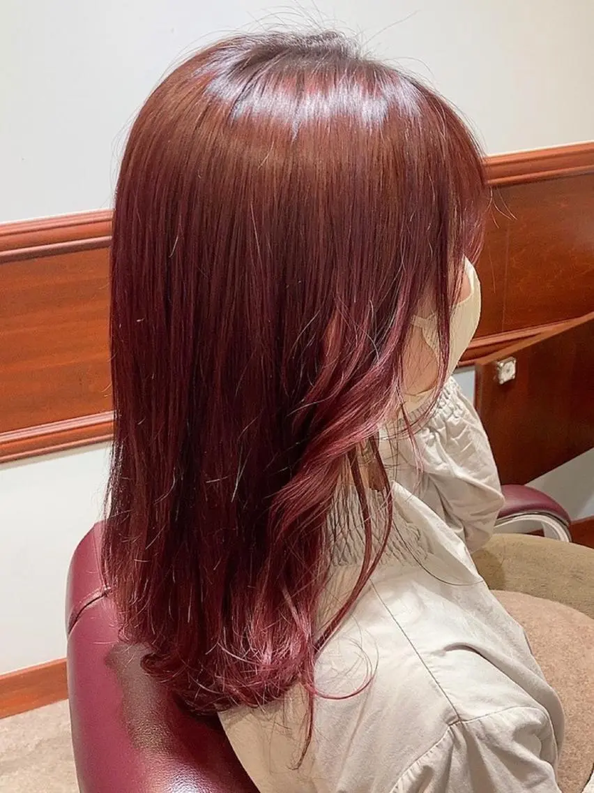 ミディアム カラー アイブロウ バレイヤージュ ブリーチ ケアブリーチ 透明感カラー デザインカラー 🔆韓国 norika🔆のヘアスタイル