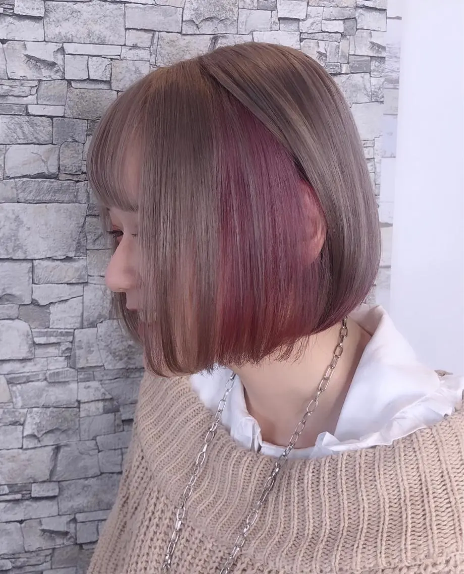 ショート カット ヘアカラー トリートメント 🪄🫧ハイトーン/ 乙津茜🐰L'wisのヘアスタイル