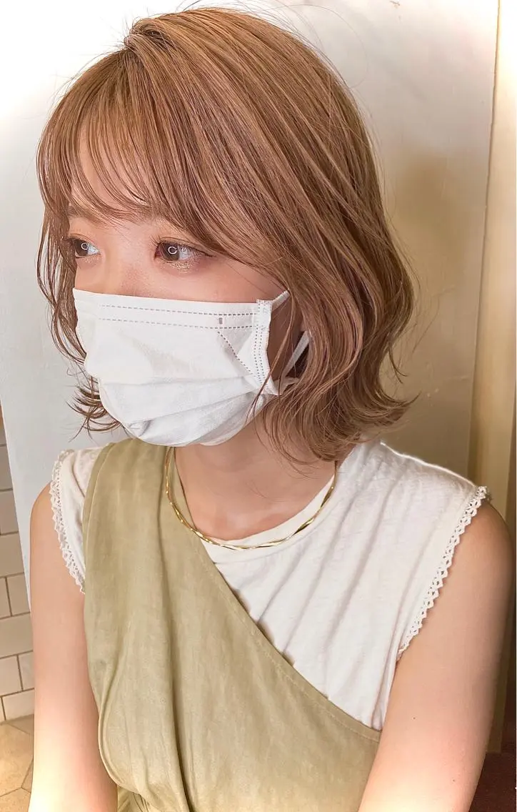ショート カット ヘアカラー トリートメント ウルフカット/ボブ りなのヘアスタイル