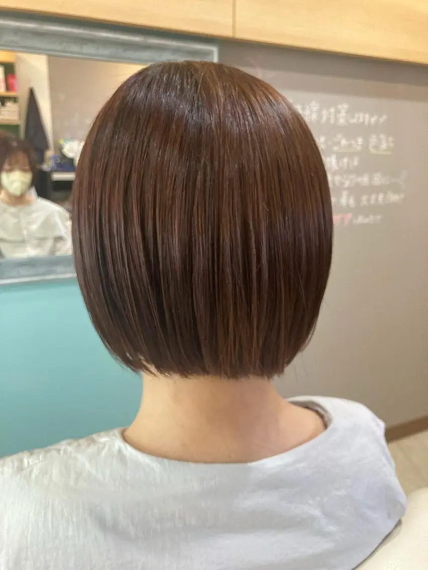 ショート カラー ボブ 谷川 穂のヘアスタイル