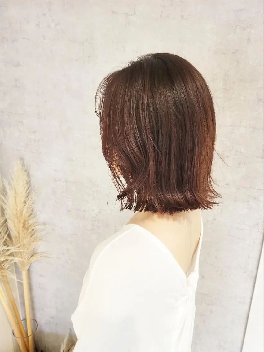 ミディアム カラー ボブ 外ハネヘア 代表/淀屋/髪質改善 ダメージレスカラー✨のヘアスタイル