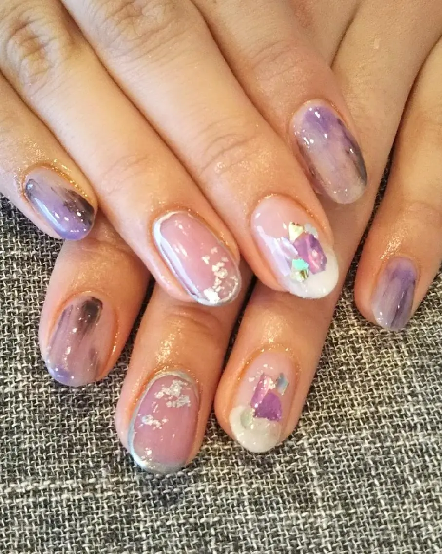 ネイル パープル ハンドネイル private salon mieのネイルデザイン
