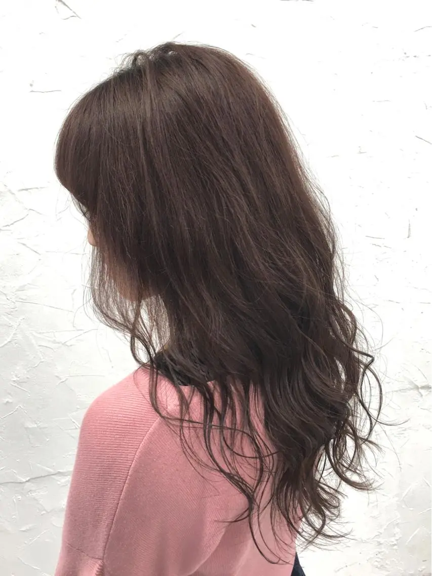 セミロング ヘアアレンジ アッシュ 脱！黒髪 ダブルカラー【上野】のヘアスタイル