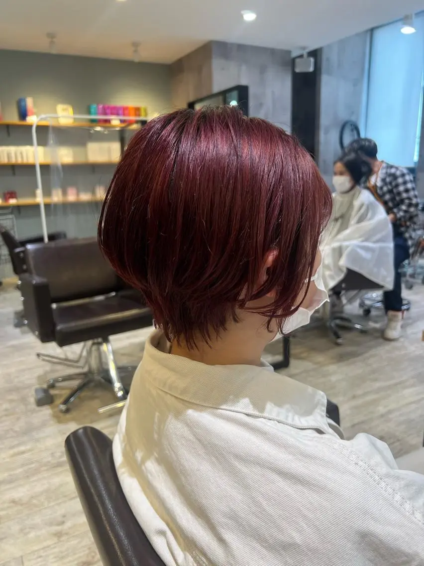ショート カラー パーマ ヘアアレンジ メンズ キッズ ネイル マツエク・マツパ アイブロウ カット ヘアカラー EnBlesS西宮 マンツーマン神道有基のヘアスタイル