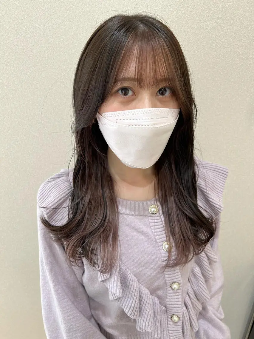 セミロング 外国人対応 佐久間のヘアスタイル