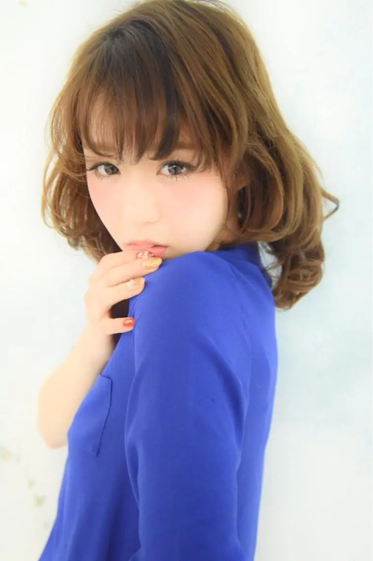 ミディアム カラー パーマ ヘアアレンジ メンズ キッズ ネイル マツエク・マツパ ヘアカラー EnBlesS西宮 マンツーマン神道有基のヘアスタイル