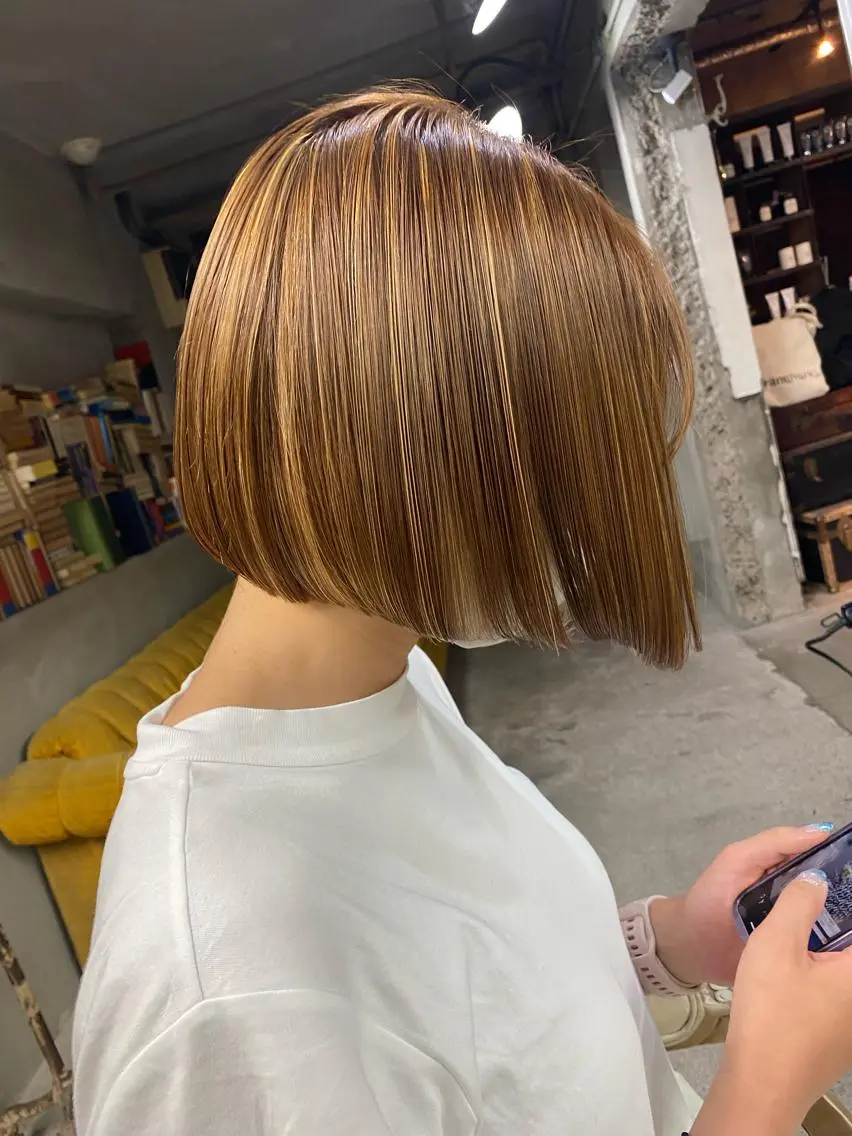 ミディアム カラー お任せヘア☘️☘️ 及川渚のヘアスタイル