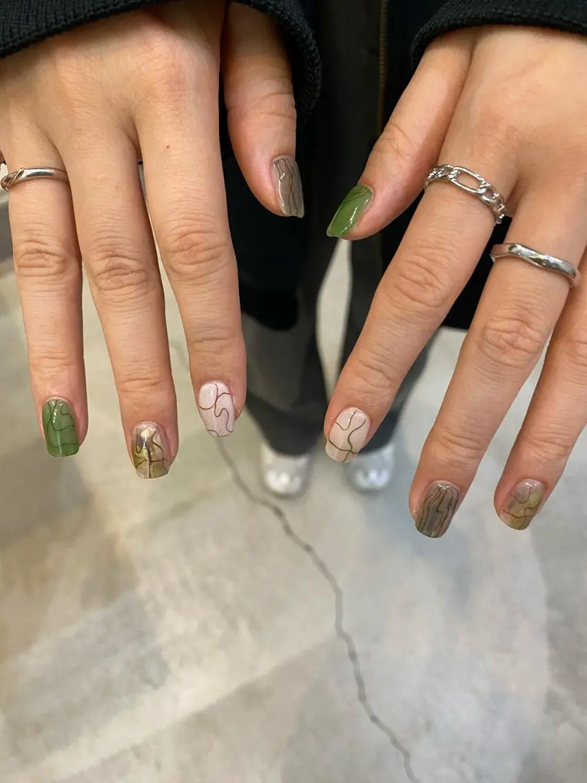 ネイル ニュアンスネイル 春ネイル ハンドネイル 草加ニュアンスネイル 🌚hersのネイルデザイン