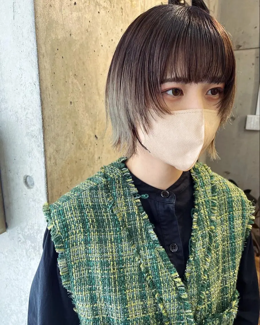 ショート カラー バレイヤージュ ブリーチ ケアブリーチ ハイライトカラー インナーカラー カット ヘアカラー トリートメント lani ブリーチ /ダブルカラーのヘアスタイル