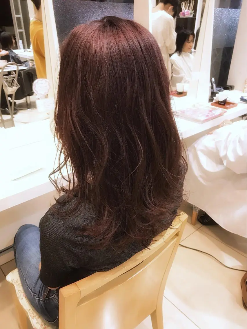 セミロング カラー ピンクカラー はだゆうき @hadadan08のヘアスタイル